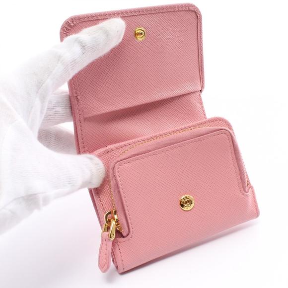 Prada Trifold Wallet Saffiano Leather Pink - Picture 7 of 8